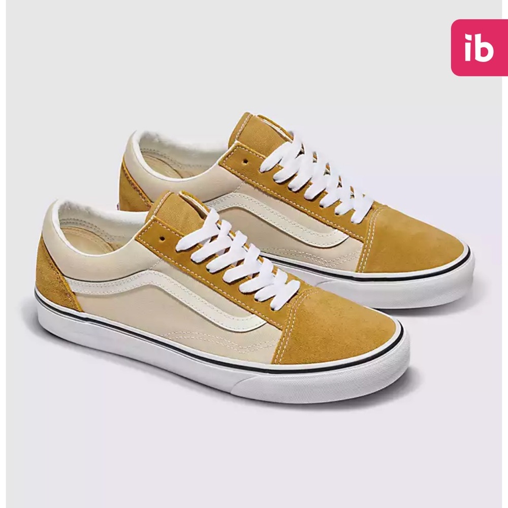 NEW Gender Neutral Vans Old Skool Shoes - Cream and Tan